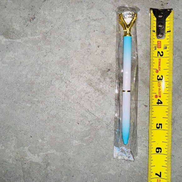 Diamond Crystal Writing Ballpoint Pen Bling Luxury Metal Top Ball Pens Gift - Picture 3 of 5